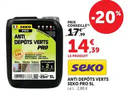 Super U Seko anti dépôts verts pro 5l offre