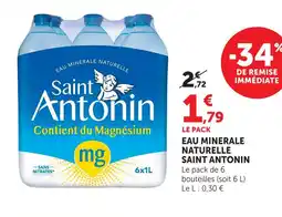 U Express Saint antonin eau minérale naturelle offre