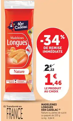 U Express Ker cadelac madeleines longues offre