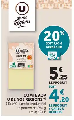 U Express U de nos régions comté aop offre