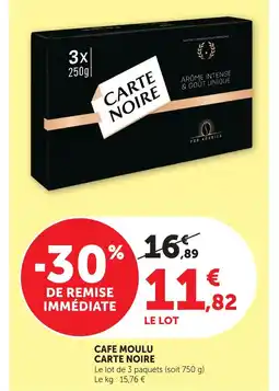 U Express Carte noire cafe moulu offre