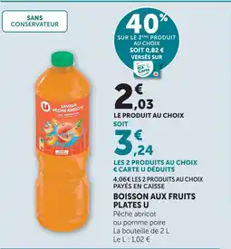 U Express U boisson aux fruits plates offre