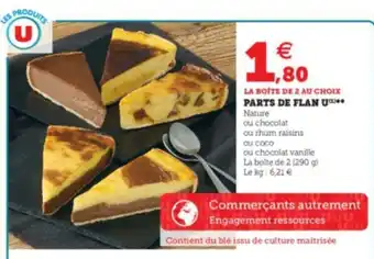 Super U Parts de Flan U offre