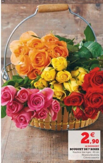 Super U Bouquet de 7 Roses offre