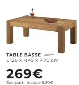 Cocktail Scandinave TABLE BASSE offre