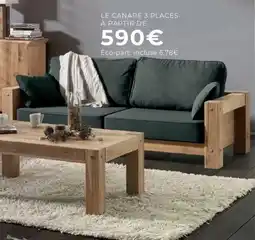 Cocktail Scandinave CANAPÉ 3 PLACES offre