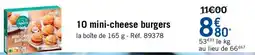 Picard 10 mini-cheese burgers offre