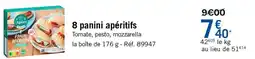Picard 8 panini apéritifs offre