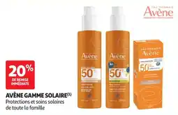 Auchan Parapharmacie Avène gamme solaire offre