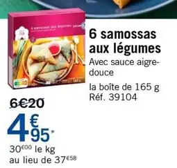 Picard 6 samossas aux légumes offre