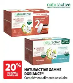 Auchan Parapharmacie Naturactive gamme doriance offre