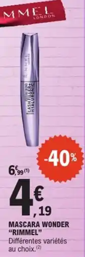 E.Leclerc Rimmel Mascara wonder offre
