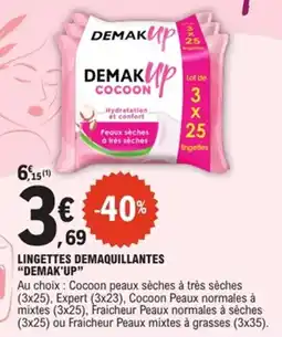 E.Leclerc Demak Up Lingettes demaquillantes offre