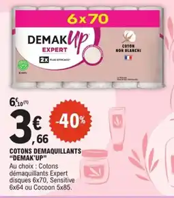 E.Leclerc Demak Up Cotons demaquillants offre