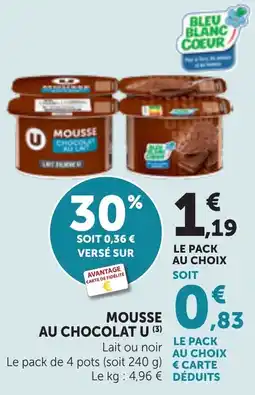 Maximarché Mousse au chocolat u offre