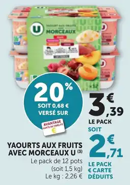 Maximarché Yaourts aux fruits avec morceaux u offre