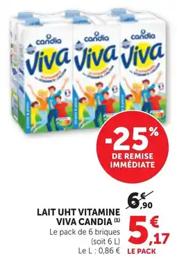 Maximarché Viva Candia Lait uht vitamine offre