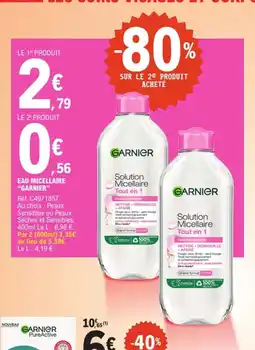 E.Leclerc Garnier Eau micellaire offre