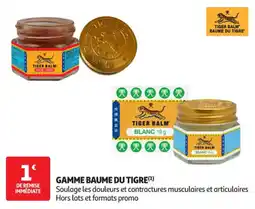 Auchan Parapharmacie Gamme baume du tigre offre