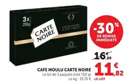 Maximarché Carte Noire Cafe moulu offre