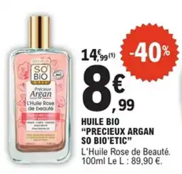 E.Leclerc So Bio Etic Huile bio precieux argan offre