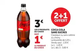 Maximarché Coca Cola Sans sucres offre