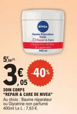 E.Leclerc NIvea Soin corps repair & care offre