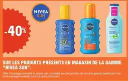 E.Leclerc Nivea Sun Sur les produits présents en magasin de la gamme offre