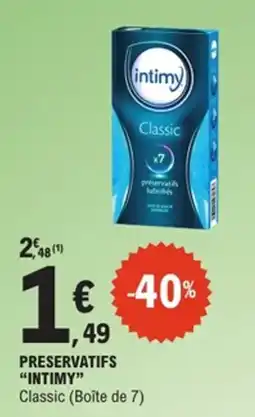 E.Leclerc Intimy Preservatifs offre