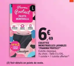 E.Leclerc Pharma Protect Culottes menstruelles lavables offre