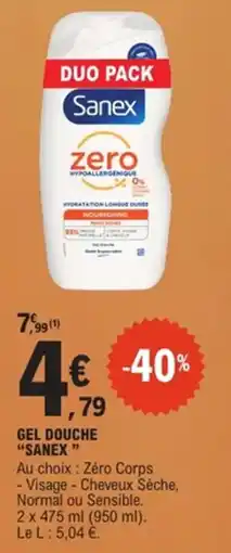 E.Leclerc Sanex Gel douche offre