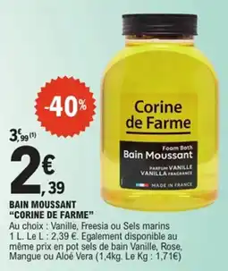 E.Leclerc Corine De Farme Bain moussant offre