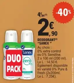 E.Leclerc Sanex Deodorant offre