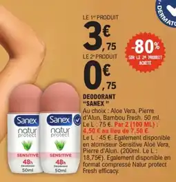 E.Leclerc Sanex Deodorant offre