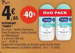 E.Leclerc Sanex Deodorant offre