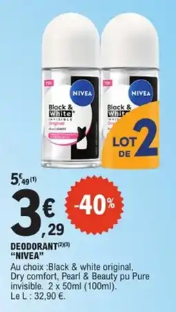 E.Leclerc Nivea Deodorant offre