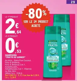 E.Leclerc Shampooing fructis de garnier offre