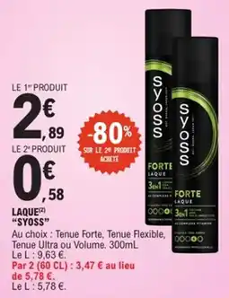 E.Leclerc Syoss Laque offre