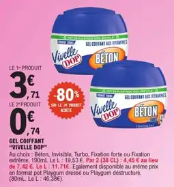 E.Leclerc Vivelle Dop Gel coiffant offre