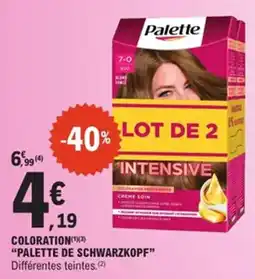 E.Leclerc Palette De Schwarzkopf Coloration offre