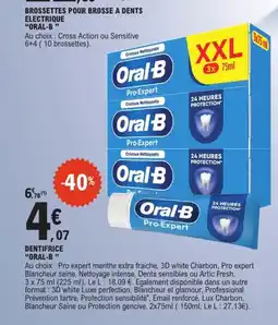 E.Leclerc Oral-B Dentifrice offre
