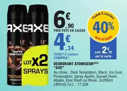 E.Leclerc Axe Deodorant atomiseur offre