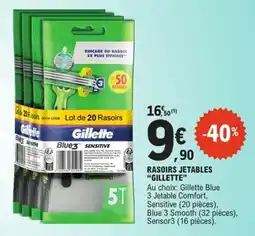 E.Leclerc Gillette Rasoirs jetables offre