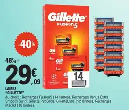 E.Leclerc Gillette Lames offre