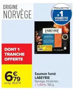 Carrefour Drive Labeyrie - saumon fumé offre
