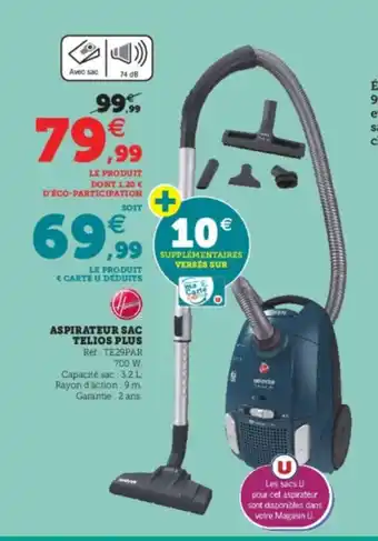 Super U Aspirateur Sac offre