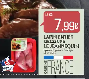 Match Lapin Entier Découpé offre