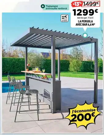 LA PERGOLA AVEC BAR 6,6 M²