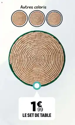Centrakor LE SET DE TABLE offre