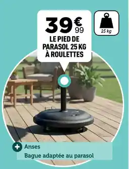 Centrakor LE PIED DE PARASOL À ROULETTES offre